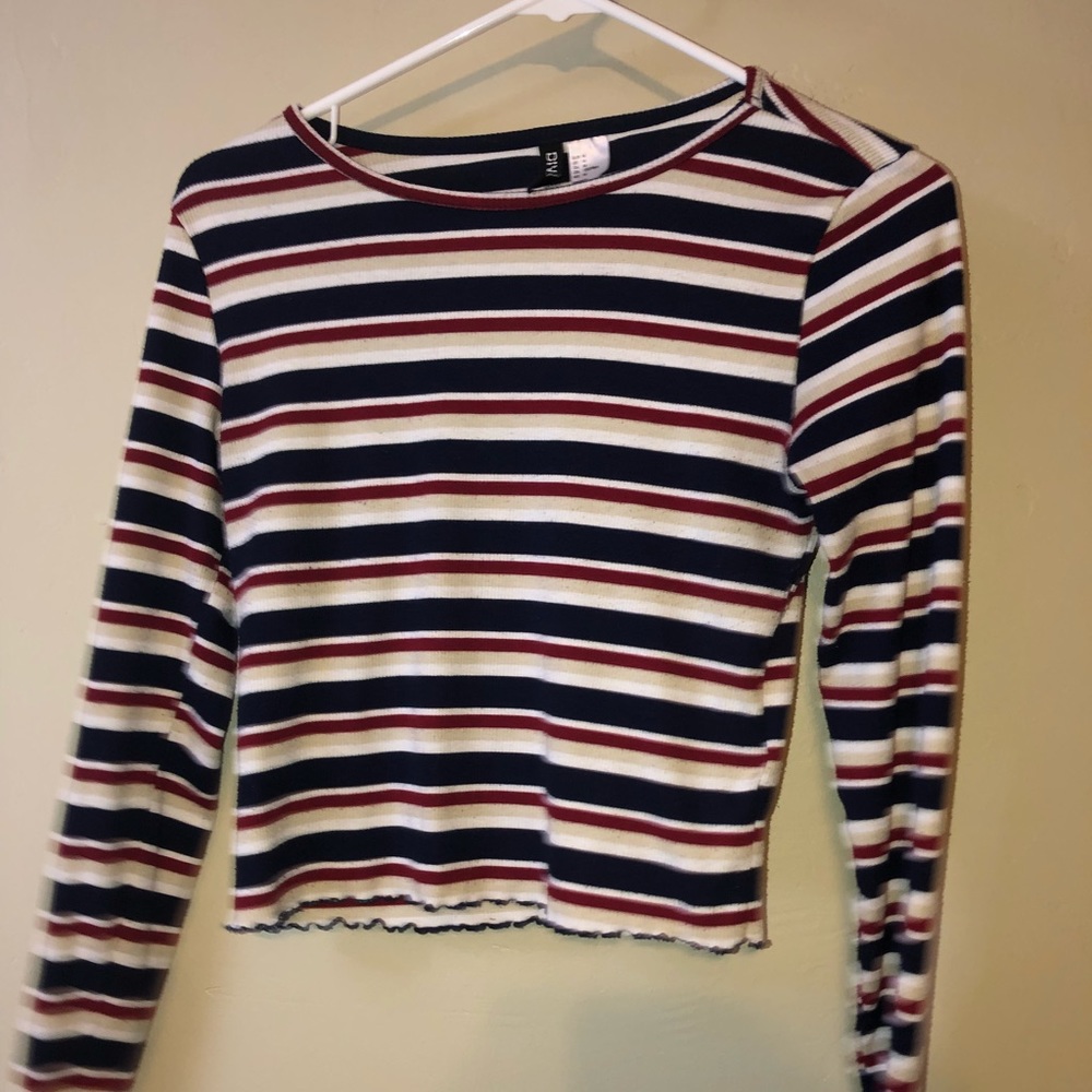 striped cropped top